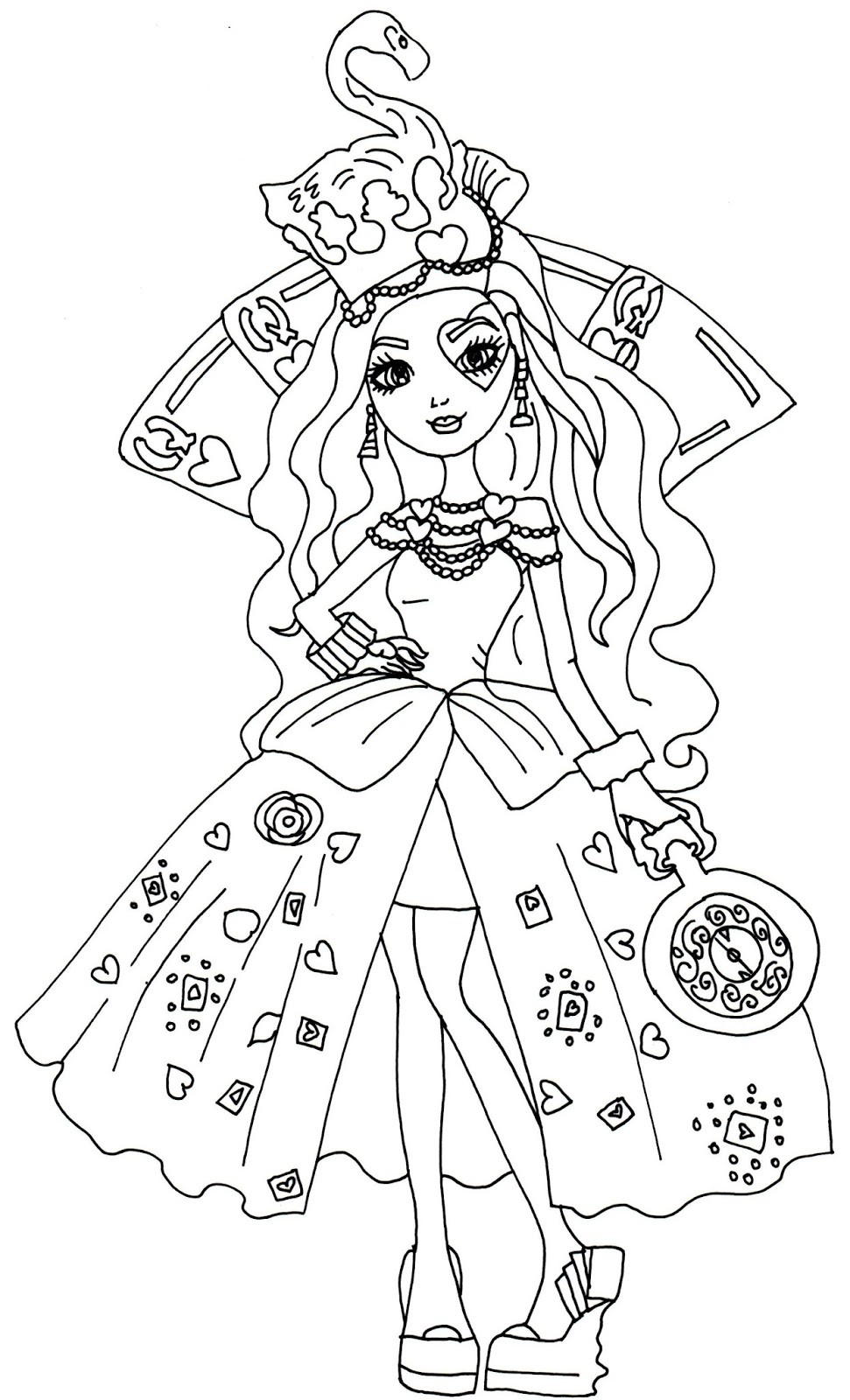 Ever After High Way Too Wonderland Coloring Pages Fresh Madeline 971x1600 Ever After High Way Too Wonderland Coloring Pages Fresh Madeline