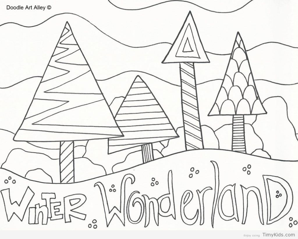 Winter Wonderland Coloring Pages 1024x821 Winter Wonderland Coloring Pages