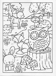 223x300 Encouragement With Printable Coloring Pages Woodland Animals