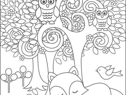35 Woodland Animals Coloring Pages, Woodland Animals At Christmas 440x330 35 Woodland Animals Coloring Pages, Woodland Animals At Christmas