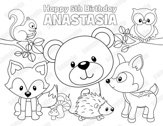 Baby Forest Animals Coloring Pages 570x441 Baby Forest Animals Coloring Pages