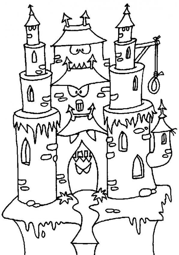 Cabin In The Spooky Woods Coloring Pages 597x850 Cabin In The Spooky Woods Coloring Pages