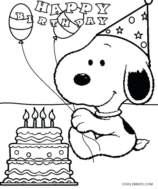Printable Snoopy Coloring Pages For Kids Snoopy Birthday Coloring 550x660 Printable Snoopy Coloring Pages For Kids Snoopy Birthday Coloring