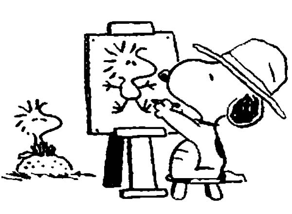 Snoopy And Woodstock Coloring Pages Snoopy Drawing Woodstock 600x441 Snoopy And Woodstock Coloring Pages Snoopy Drawing Woodstock