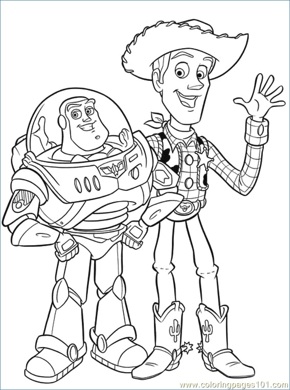 Woody Toy Story Coloring Page at GetColorings.com | Free printable ...