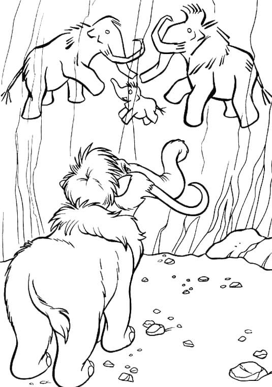 Manny See Drawing Mammoth Coloring For Kids Colorbook 535x759 Manny See Drawing Mammoth Coloring For Kids Colorbook
