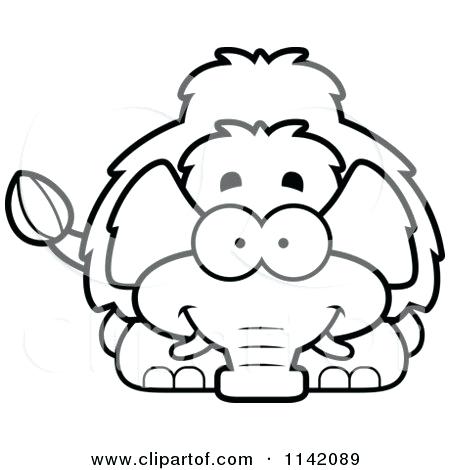 Wooly Mammoth Coloring Page Cartoon Of A Black And White Happy 450x470 Wooly Mammoth Coloring Page Cartoon Of A Black And White Happy