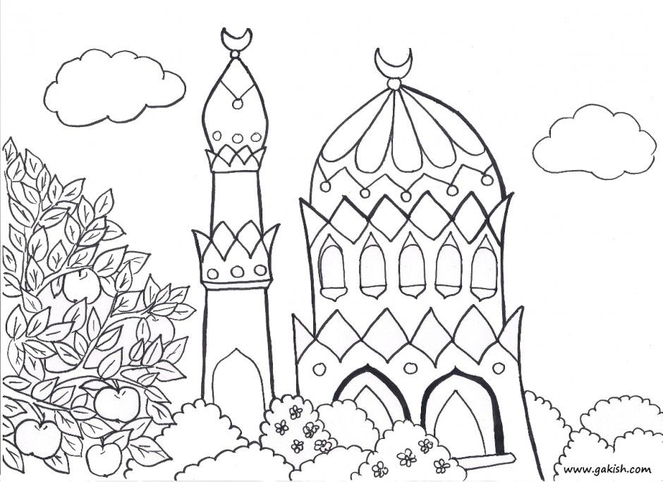 Printable Islamic Coloring Pages For Kids 940x683 Printable Islamic Coloring Pages For Kids