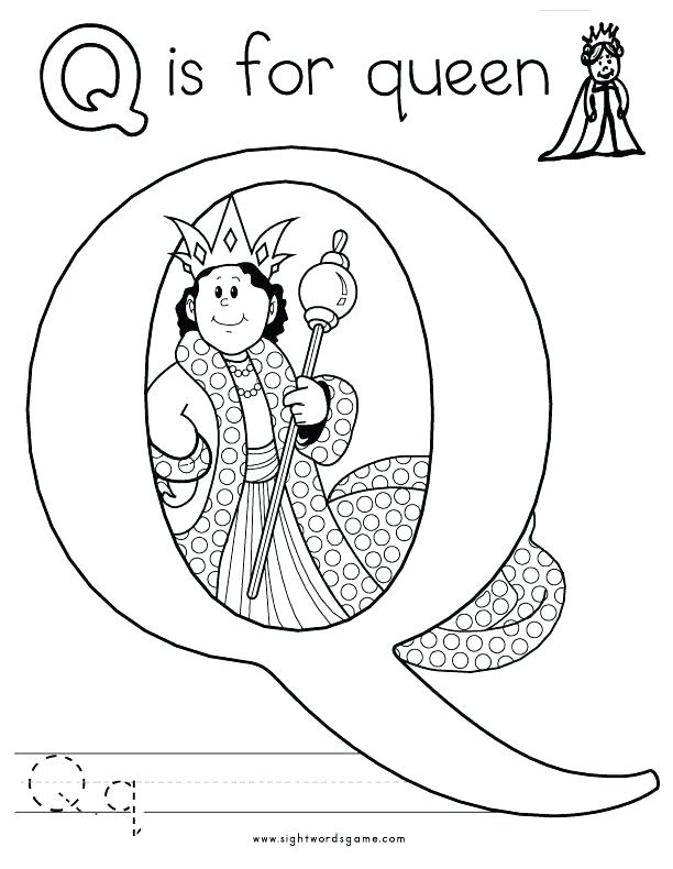 Q Coloring Page Sight Word Coloring Pages Kindergarten Letter Q 612x790 Q Coloring Page Sight Word Coloring Pages Kindergarten Letter Q
