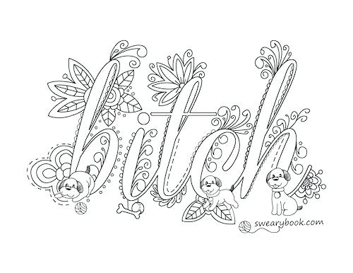 500x386 Swear Word Coloring Pages Printable