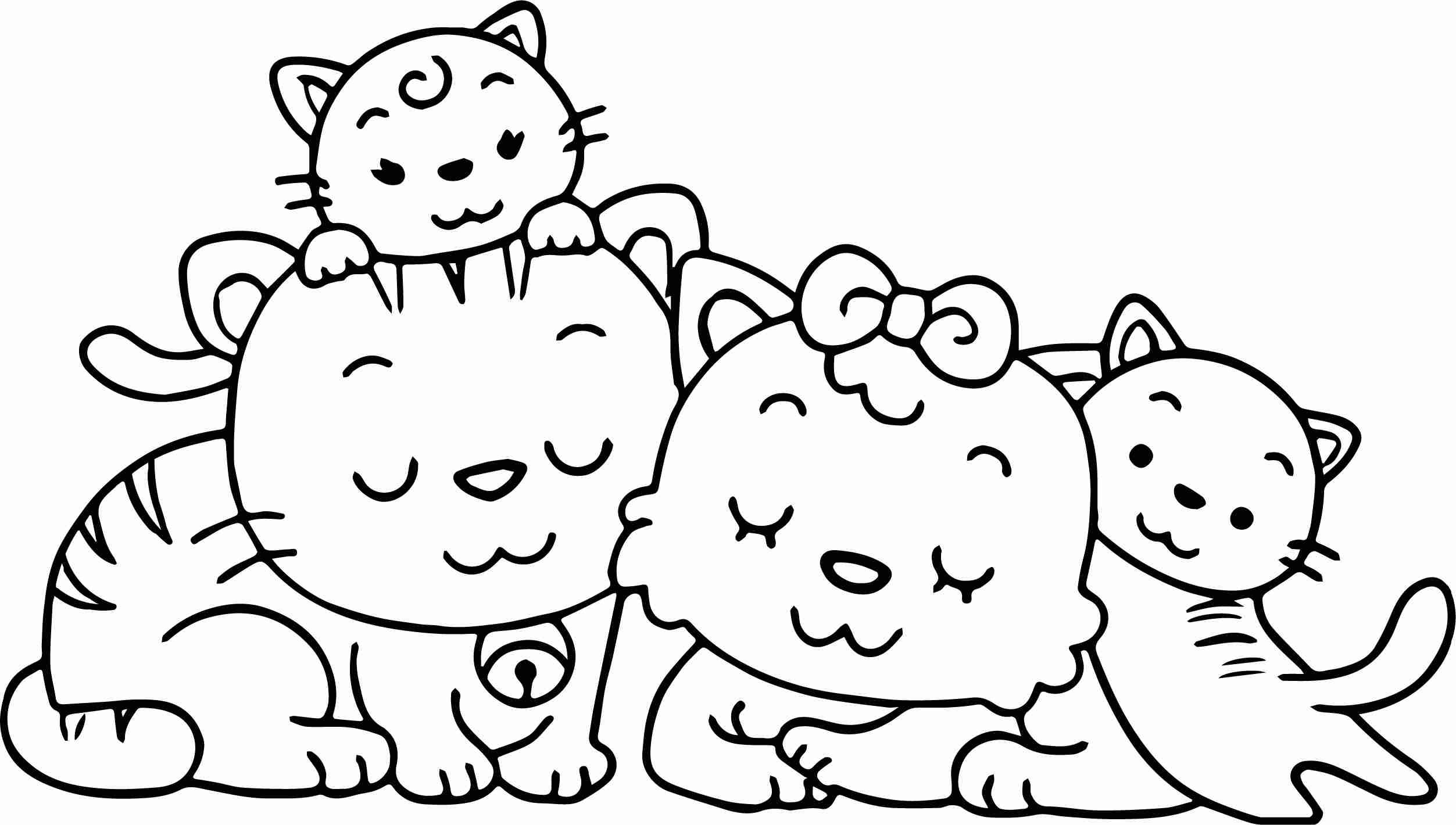 2505x1420 Animal Cat Family Coloring Page Wecoloringpage Beautiful Pages