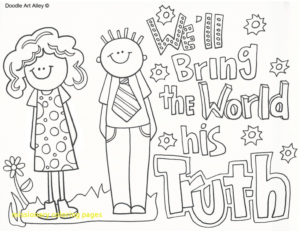 1035x800 Missionary Coloring Pages With Missionary Work Religious Doodles