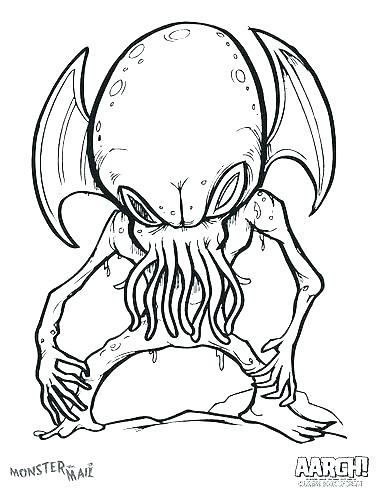 379x500 Scary Monster Coloring Pages Scary Monster Coloring Pages Creepy