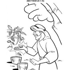 236x236 Coloring Page For Matthew 201 16, Parable Of Workers In