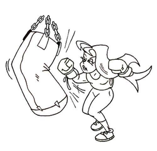 The Girl Boxing Workout Coloring For Kids Boxing 500x482 The Girl Boxing Workout Coloring For Kids Boxing