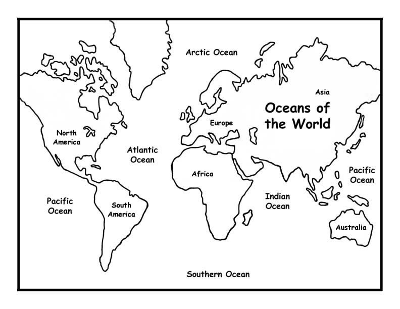 Oceans Of The World Coloring Page 792x612 Oceans Of The World Coloring Page
