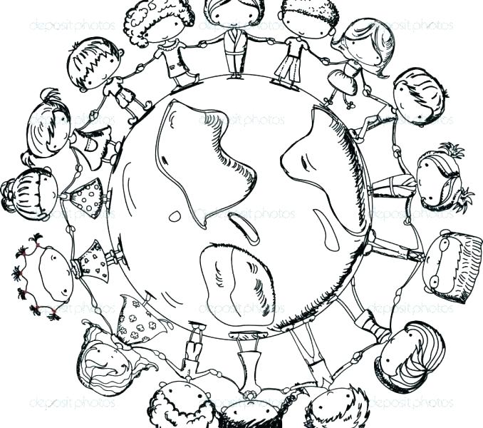 678x600 Children Around The World Coloring Pages World Coloring Pages