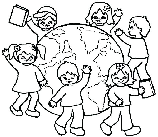 600x519 Children Of The World Coloring Pages World Coloring Pages Children