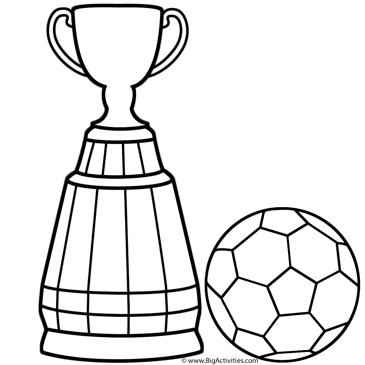 1200x1200 World Cup Trophy With Soccer Ball Coloring Page World Cup Soccer