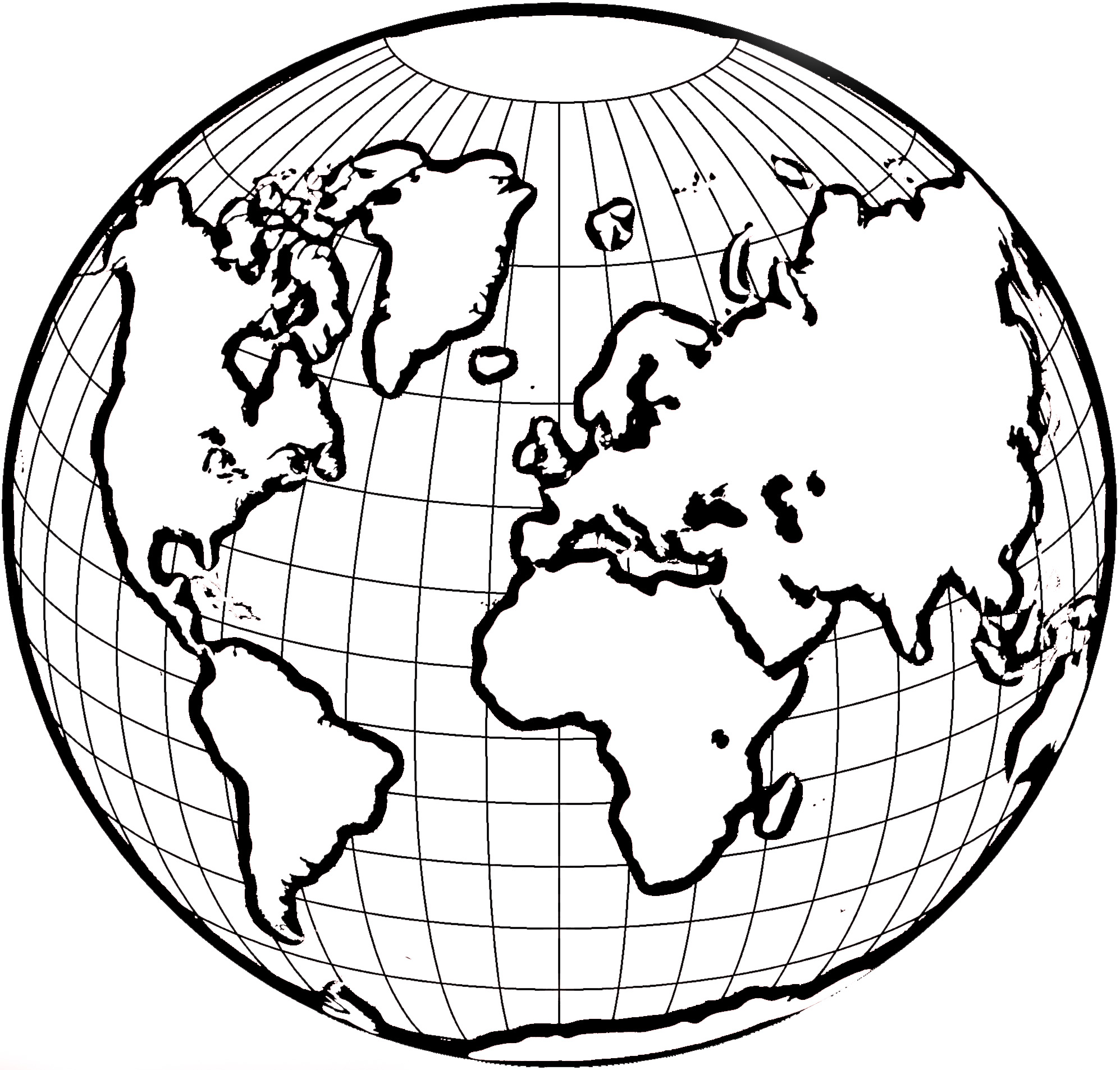 Globe Coloring Pages 1995x1906 Globe Coloring Pages