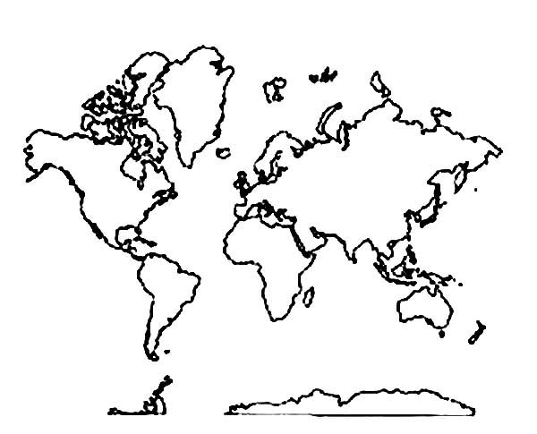 World Map Coloring Page at GetColorings.com | Free printable colorings ...