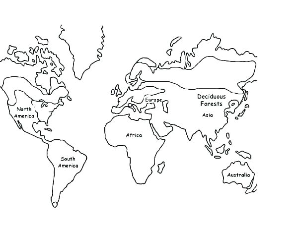 World Map Coloring Page For Kids at GetColorings.com | Free printable ...