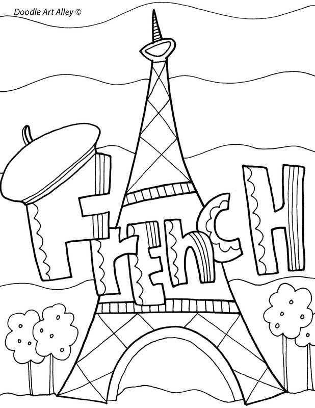 France Coloring Sheet For World Thinking Day Preparations Free 618x800 France Coloring Sheet For World Thinking Day Preparations Free