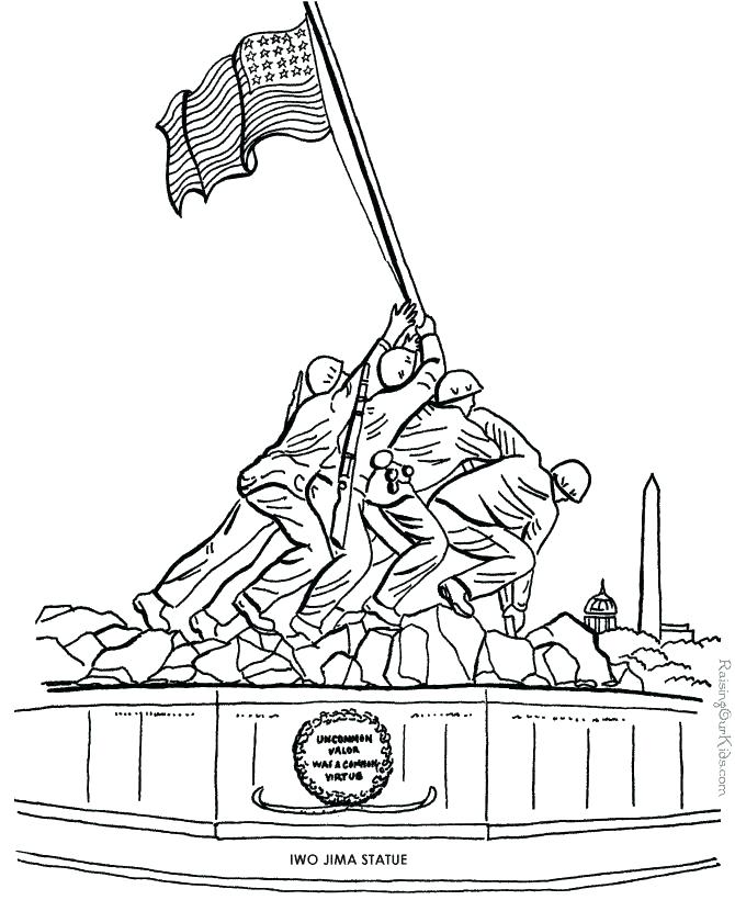 670x820 Wwii Coloring Pages Picture To Color These Free Printable Veterans