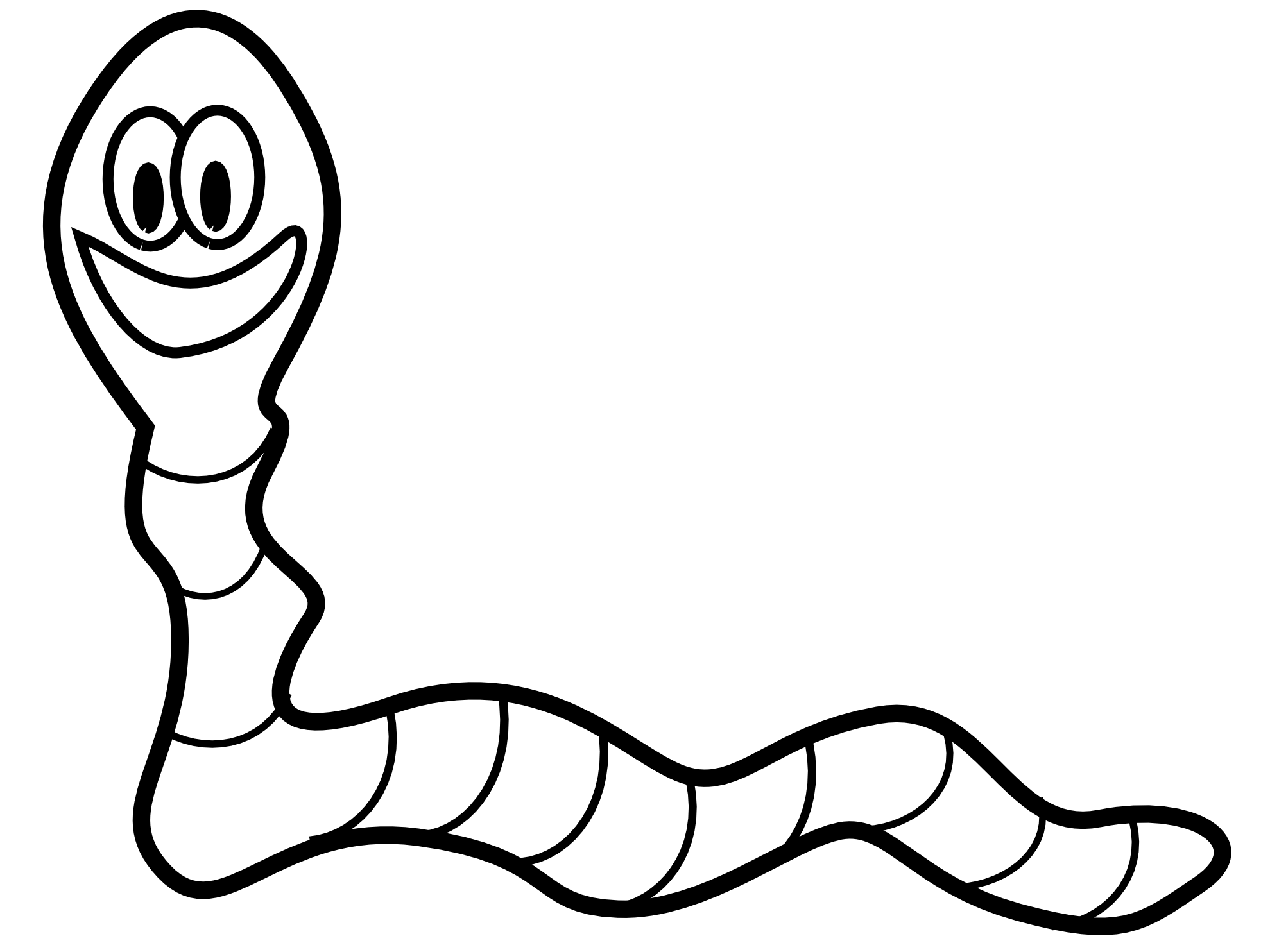 1979x1484 Worm Clip Art Black And White