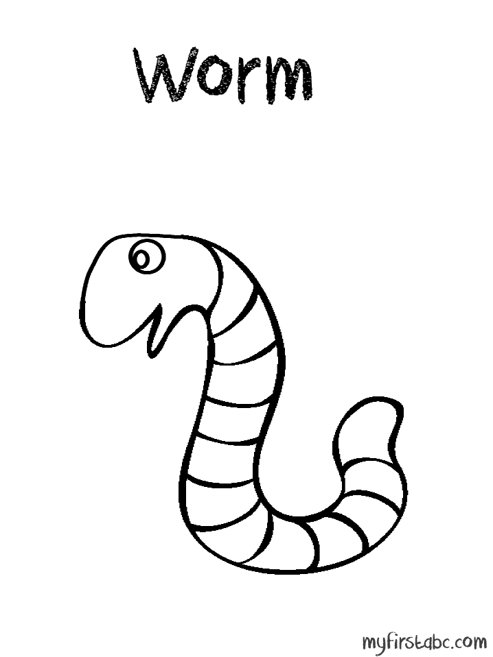 718x958 Worm Coloring Pages