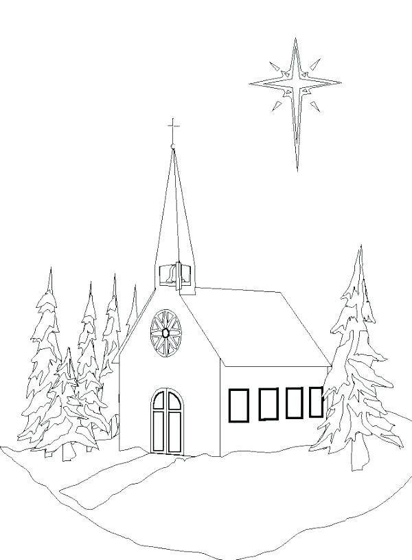 600x815 Church Coloring Pages To Print Church Coloring Sheet Coloring