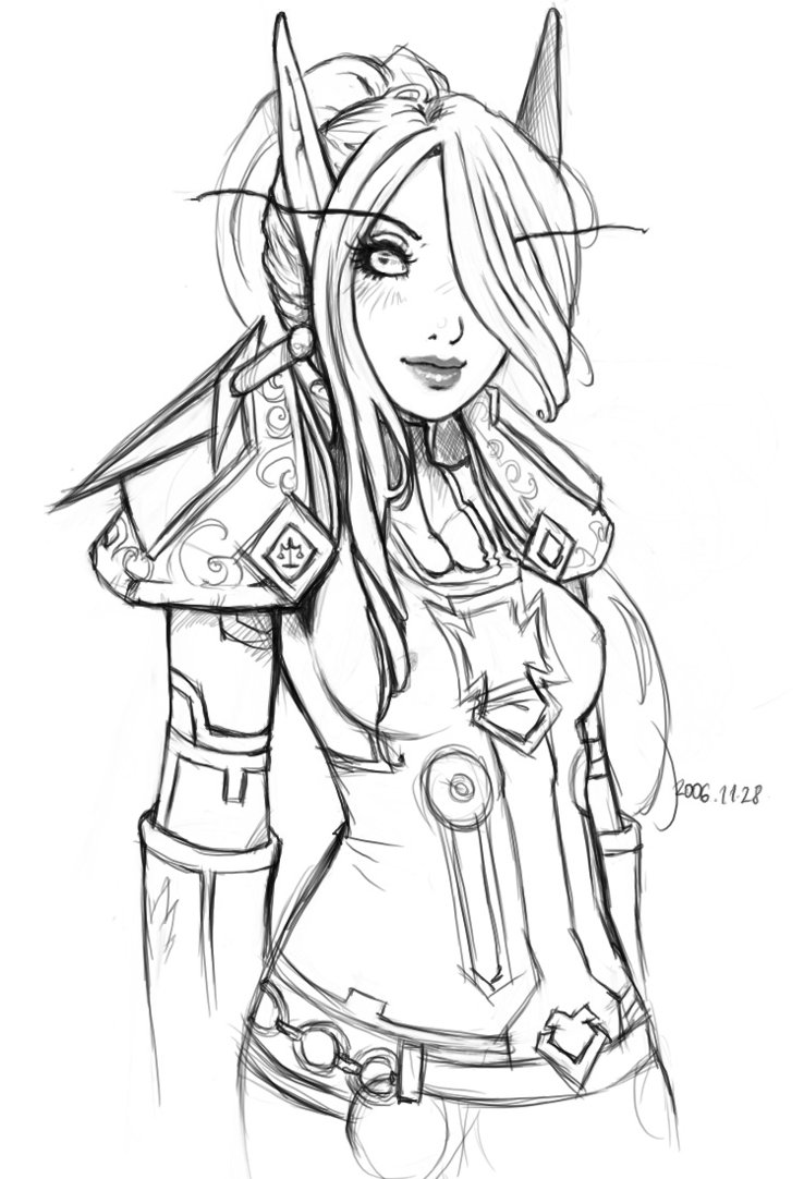 Elf Warrior Coloring Page Elves And Creatures Elf 738x1082 Elf Warrior Coloring Page Elves And Creatures Elf
