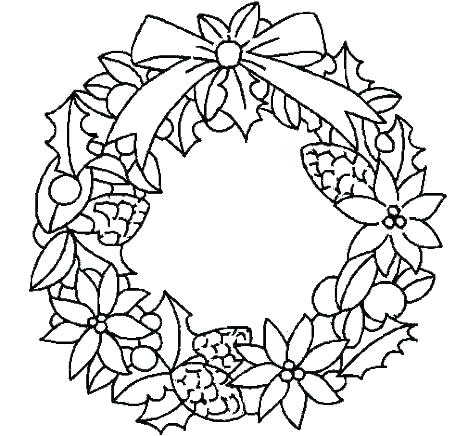 Christmas Wreath Coloring Pages Wreath Coloring Pages Reef 468x436 Christmas Wreath Coloring Pages Wreath Coloring Pages Reef