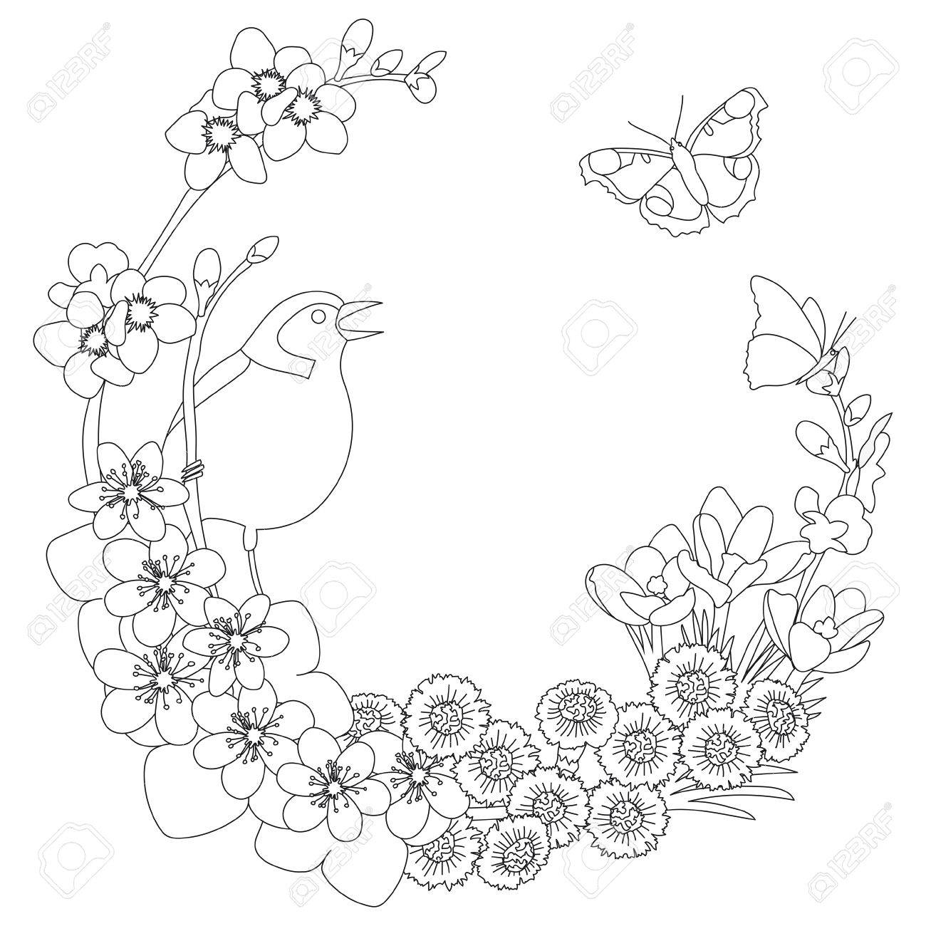 Wreath Coloring Page Enjoyable Design Ideas 1300x1300 Wreath Coloring Page Enjoyable Design Ideas