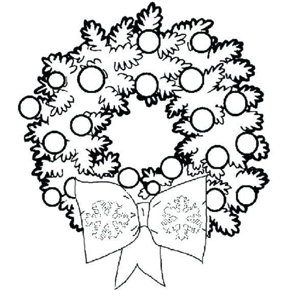 Wreath Coloring Pages Wearing Wreath Coloring Page Free Printable 580x580 Wreath Coloring Pages Wearing Wreath Coloring Page Free Printable