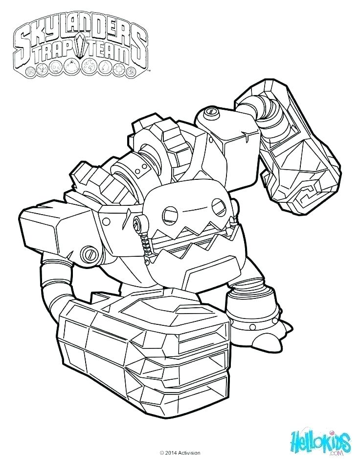 Skylanders Giants Wrecking Ball Coloring Pages Page Printable 736x951 Skylanders Giants Wrecking Ball Coloring Pages Page Printable