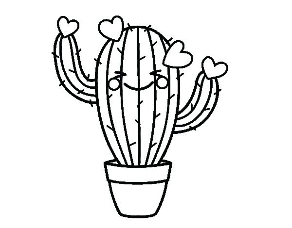 600x470 Cactus Coloring Page Heart Cactus Coloring Page Cactus Wren