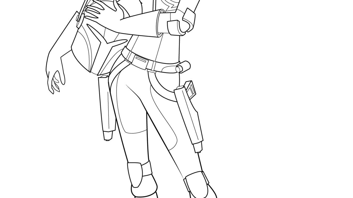 1366x768 Star Wars The Clone Ahsoka Coloringes Colouring Sheets Color