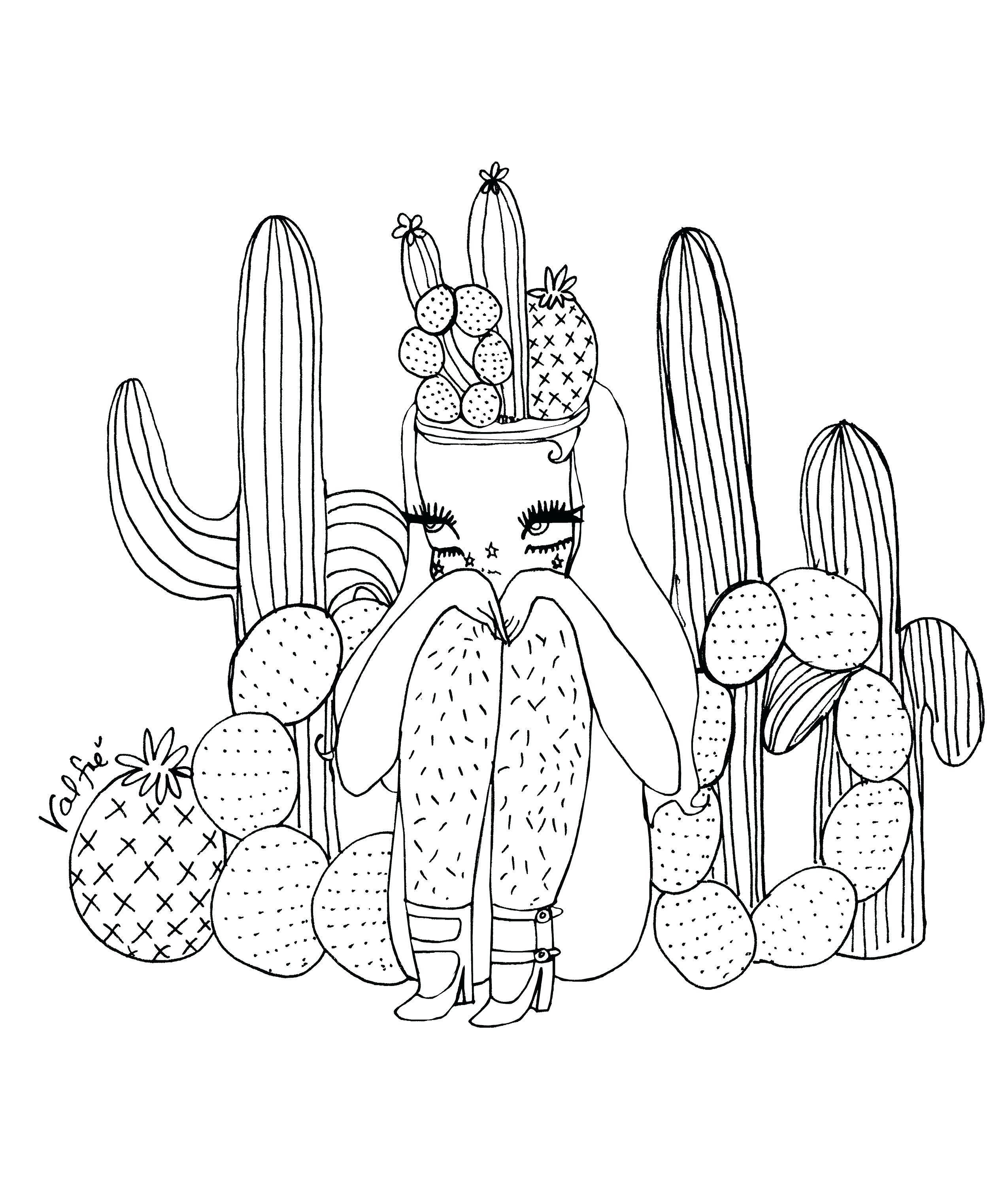 2550x3000 Coloring Page ~ Cactus Coloring Page Wren Cactus Coloring Page