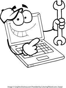 Free Laptop Repair Cartoon Coloring Page 10 From Coloring 226x300 Free Laptop Repair Cartoon Coloring Page 10 From Coloring