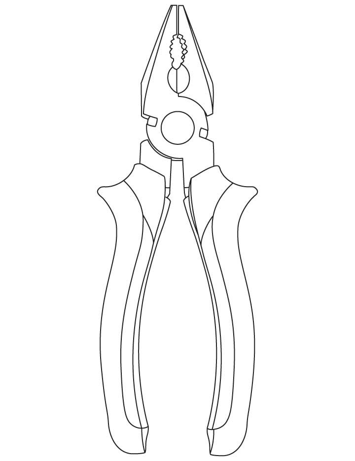 Pliers Coloring Pages Gage 720x936 Pliers Coloring Pages Gage
