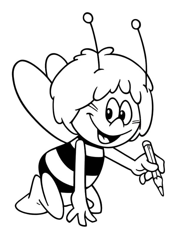 Maya The Bumble Bee Writing Coloring Pages Best Place To Color 600x787 Maya The Bumble Bee Writing Coloring Pages Best Place To Color