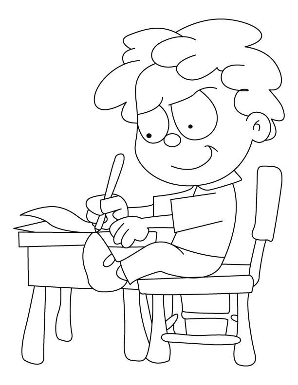 Writing Coloring Page 612x792 Writing Coloring Page