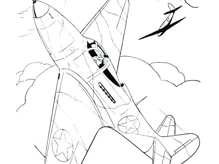 440x330 World War 2 Aircraft Coloring Pages Ii Free Fuhrer Von