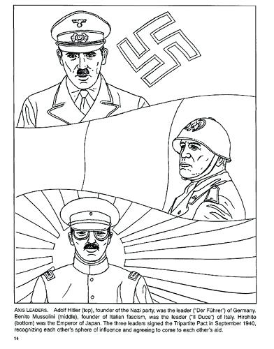 392x500 Axis Leaders Coloring Page World War 2 Coloring Pages Free