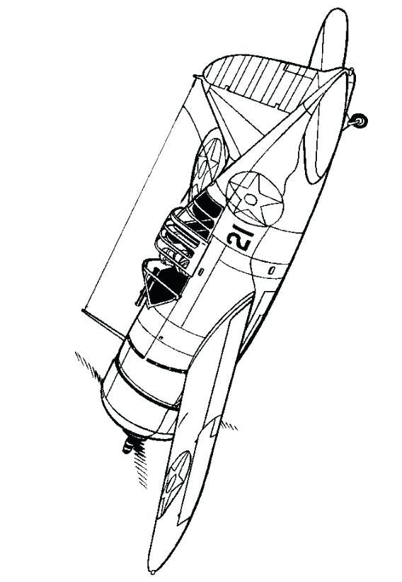 568x822 Wwii Coloring Pages 3 Buffalo World War 2 Aeroplane Colouring