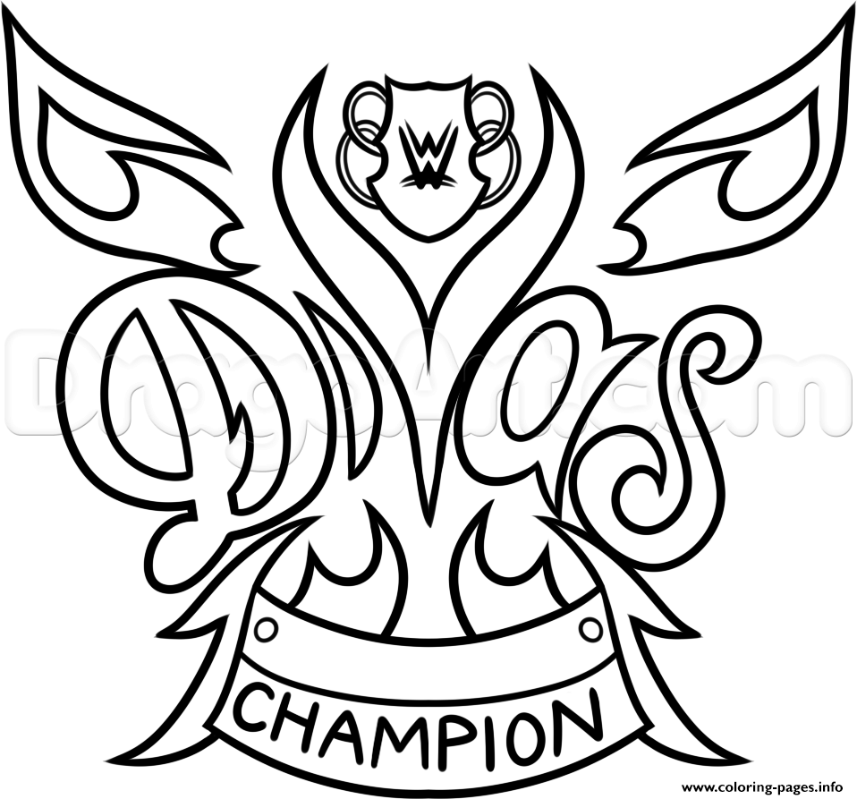 Wwe Diva Championship Belt Nikki Bella Wrestling Coloring Pages 958x893 Wwe Diva Championship Belt Nikki Bella Wrestling Coloring Pages