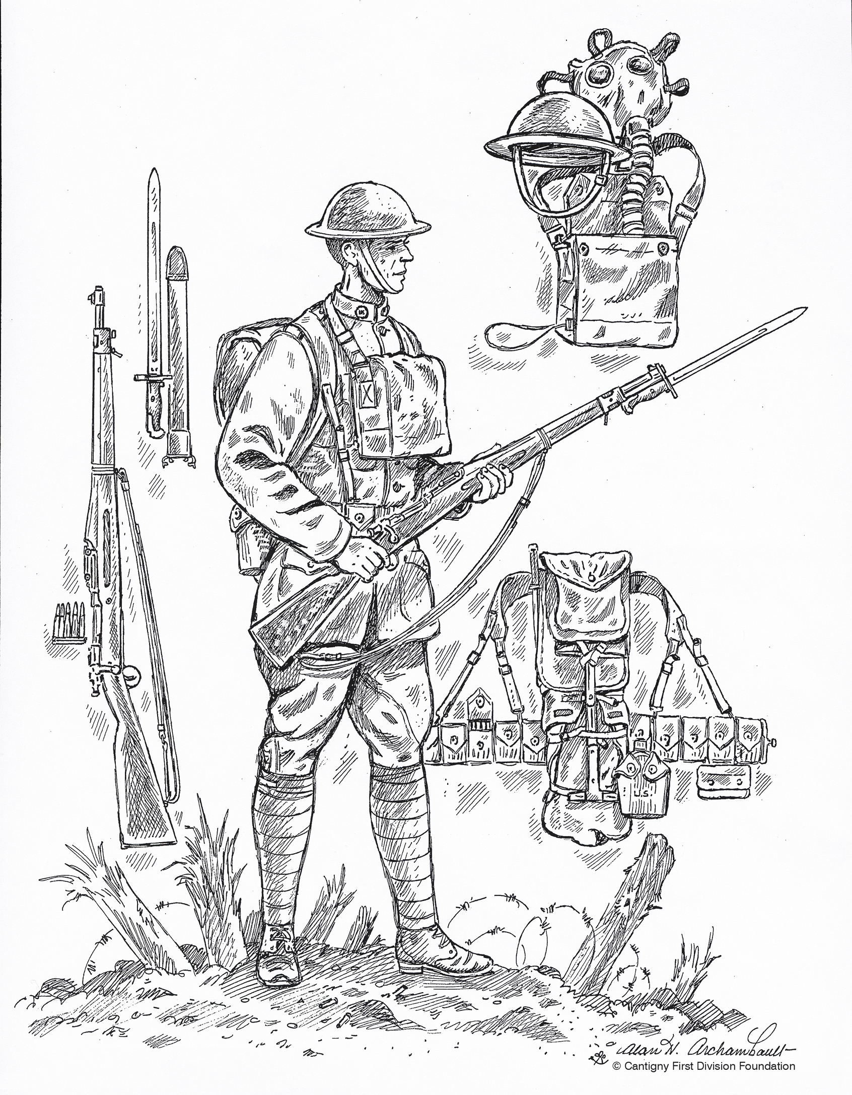 1692x2174 Strong Ww2 Coloring Pages World War 2 American Soldier Page Free