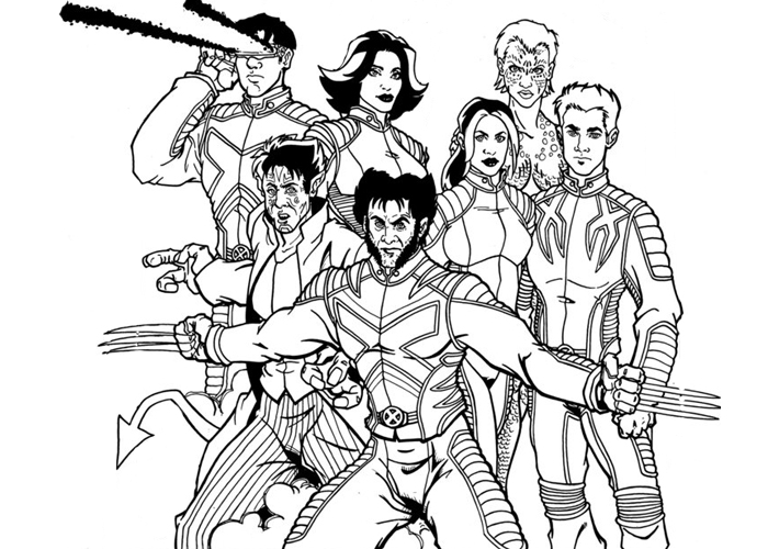 X Men Characters Coloring Pages 700x500 X Men Characters Coloring Pages