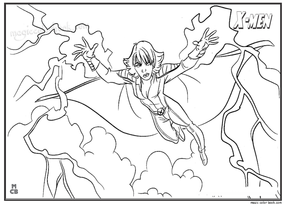 990x703 X Men Coloring Pages Free Printable 19